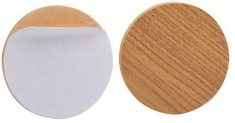 TOPE ADHESIVO REDONDO MADERA - BLISTER X 12