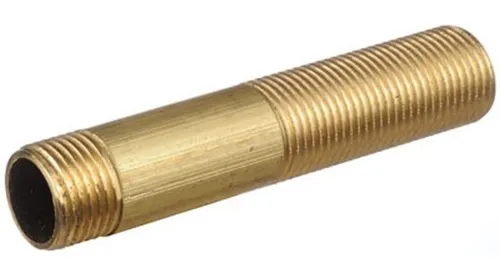 NIPLES DE BRONCE 1½` X 30 CM.  ROSCA LARGA